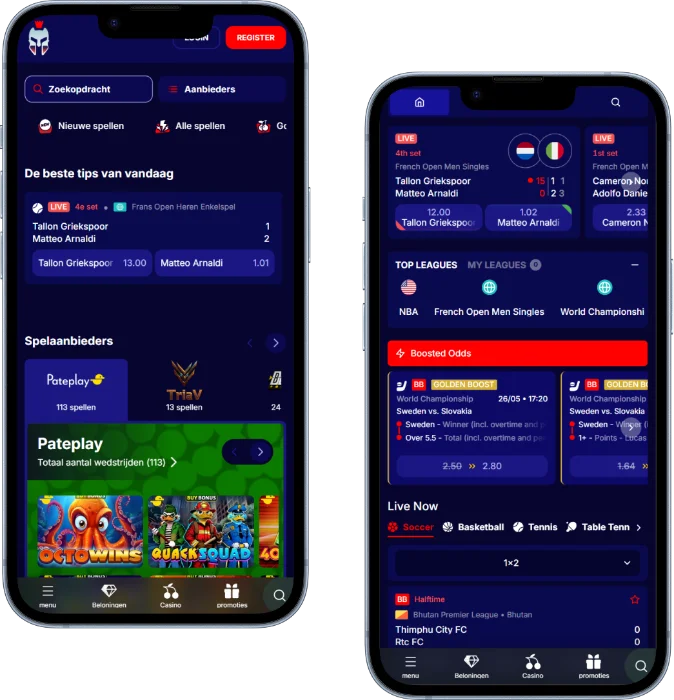 GladiatorsBet Casino Mobiele versie