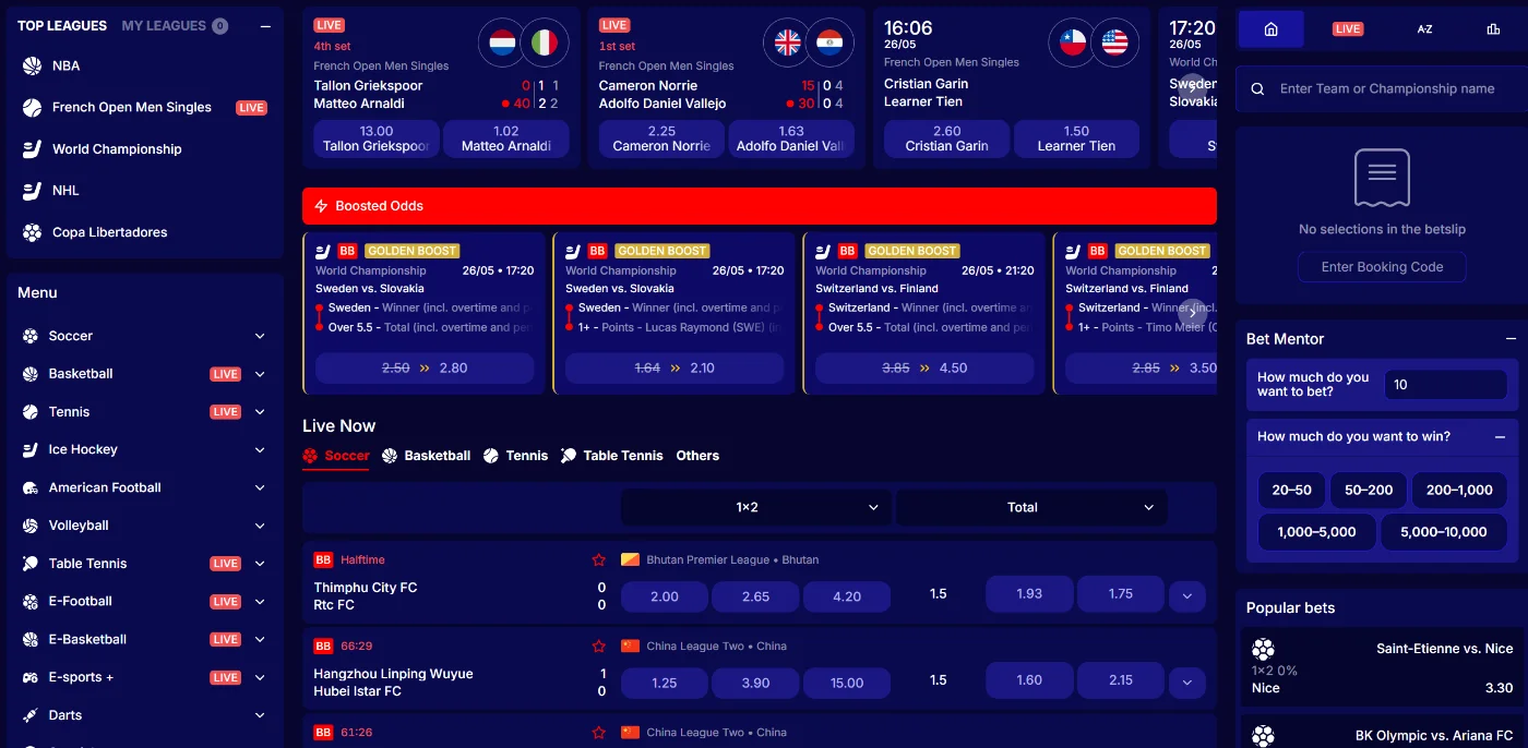 GladiatorsBet Casino Sportsweddenschappen